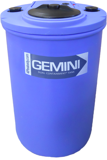 40 Gal Gemini Dual Containment® Tank - LPE SD 1.5 - Blue Flat